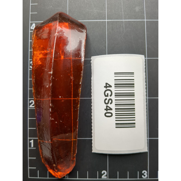 Amberina Art Glass Cullet Glowing Cadmium Slag #4GS40 - Picture 7 of 7